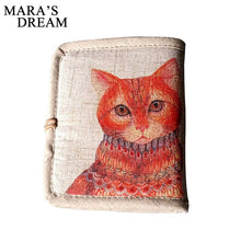 Load image into Gallery viewer, Mara's Dream 2018 Personalized Hand-painted Chinese Style National Wind Wallet Canvas Features Arts Lotus Pankou Purse Short