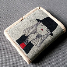Load image into Gallery viewer, Mara's Dream 2018 Personalized Hand-painted Chinese Style National Wind Wallet Canvas Features Arts Lotus Pankou Purse Short