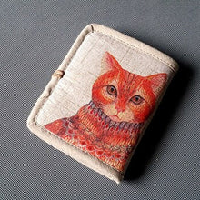 Load image into Gallery viewer, Mara's Dream 2018 Personalized Hand-painted Chinese Style National Wind Wallet Canvas Features Arts Lotus Pankou Purse Short