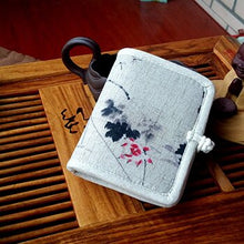 Load image into Gallery viewer, Mara's Dream 2018 Personalized Hand-painted Chinese Style National Wind Wallet Canvas Features Arts Lotus Pankou Purse Short
