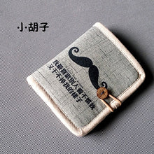 Load image into Gallery viewer, Mara's Dream 2018 Personalized Hand-painted Chinese Style National Wind Wallet Canvas Features Arts Lotus Pankou Purse Short