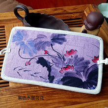 Load image into Gallery viewer, Mara's Dream 2018 Personalized Hand-painted Chinese Style National Wind Wallet Canvas Features Arts Lotus Pankou Purse Short