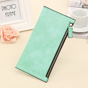Mara's Dream 2018 Women Wallets New Long Style Solid Color Zipper Candy Color Female wallet card holder coin purse Holders