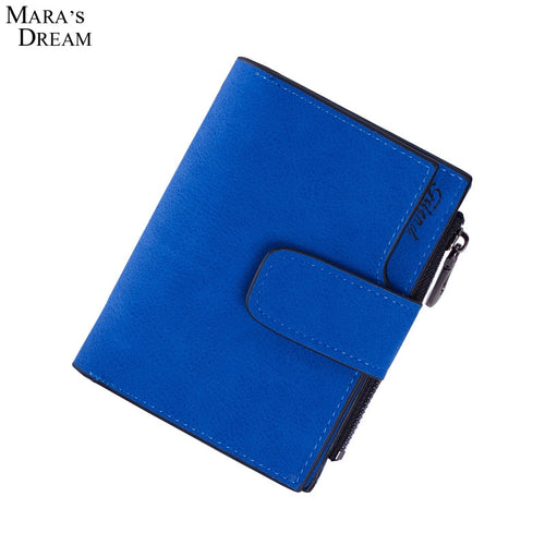 Mara's Dream 2018 Fashion Women Wallet Zipper PU Leather Solid Color Coin Card Holder Photo Holders Women Purse Wallet