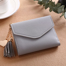 Load image into Gallery viewer, Mara's Dream Tassels Hasp Women Wallet For Coin Card Cash Invoice Fashion Lady Small Purse Short Solid Female Clutch Carteras