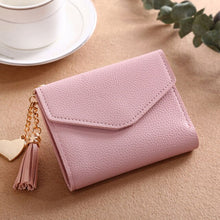 Load image into Gallery viewer, Mara&#39;s Dream Tassels Hasp Women Wallet For Coin Card Cash Invoice Fashion Lady Small Purse Short Solid Female Clutch Carteras
