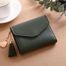 Load image into Gallery viewer, Mara's Dream Tassels Hasp Women Wallet For Coin Card Cash Invoice Fashion Lady Small Purse Short Solid Female Clutch Carteras