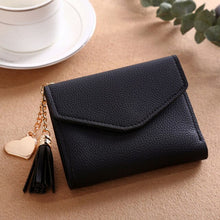 Load image into Gallery viewer, Mara's Dream Tassels Hasp Women Wallet For Coin Card Cash Invoice Fashion Lady Small Purse Short Solid Female Clutch Carteras