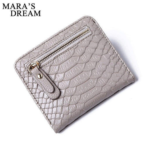 Mara's Dream Wallet Female 2018 New Lady Short Women Wallets Mini Money Purses Fold PU Leather Bag Female Coin Purse Card Holder
