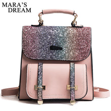 Load image into Gallery viewer, Mara's Dream PU Leather Women Back pack 2018 Fashion Backpack Sequins Small Backpacks For Girls Gold Bag Female Bagpack