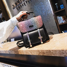 Load image into Gallery viewer, Mara's Dream PU Leather Women Back pack 2018 Fashion Backpack Sequins Small Backpacks For Girls Gold Bag Female Bagpack