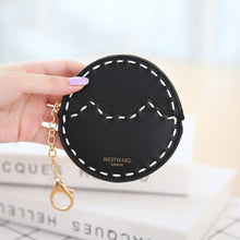 Load image into Gallery viewer, Mara's Dream 2018 Cute Fresh Cat PU Leather Coin Purses Lady Wallet Change Purse Round Shape Zipper Money Bag Pocket Key Holder