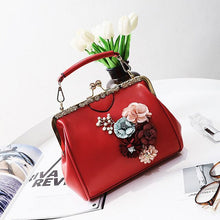 Load image into Gallery viewer, Mara's Dream 2018 Elegant Flowers Appliques Summer Women Bag Luxury Shell Party Handbag Casual PU Solid Women Shoulder Bags