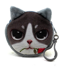 Load image into Gallery viewer, Mara's Dream 2018 Coin Wallet Oval Zipper Coin Wallets 3D Animal Printing Children Money Bag Women Plush Coin Purses