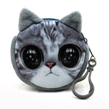 Load image into Gallery viewer, Mara&#39;s Dream 2018 Coin Wallet Oval Zipper Coin Wallets 3D Animal Printing Children Money Bag Women Plush Coin Purses