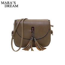 Load image into Gallery viewer, Mara's Dream 2019 Mini Women Messenger Bags Pu leather Women Shoulder Bag Tassel Solid Clutches Chain Women Crossbody Bags Tote