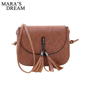 Mara's Dream 2019 Mini Women Messenger Bags Pu leather Women Shoulder Bag Tassel Solid Clutches Chain Women Crossbody Bags Tote