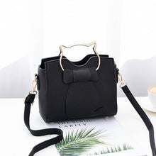 Load image into Gallery viewer, Mara's Dream Women Shoulder Bags Crossbody Handbag PU Leather Cute Cat Bag Solid Color New Metal Top-handle Bags Fashion Totes