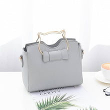 Load image into Gallery viewer, Mara's Dream Women Shoulder Bags Crossbody Handbag PU Leather Cute Cat Bag Solid Color New Metal Top-handle Bags Fashion Totes