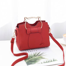Load image into Gallery viewer, Mara's Dream Women Shoulder Bags Crossbody Handbag PU Leather Cute Cat Bag Solid Color New Metal Top-handle Bags Fashion Totes