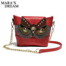 Load image into Gallery viewer, Mara&#39;s Dream 2019 Brand Women Shoulder Bag Soft PU Leather Crossbody Bag Cartoon Owl Chain Messenger Bag Ladies Small Handbags