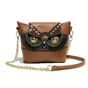 Mara's Dream 2019 Brand Women Shoulder Bag Soft PU Leather Crossbody Bag Cartoon Owl Chain Messenger Bag Ladies Small Handbags