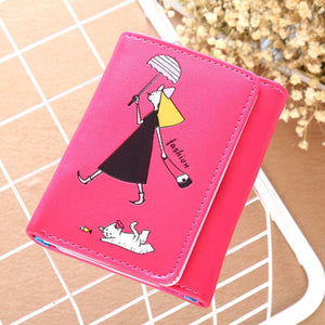 Mara'sDream Women Wallets Short Hasp Printed Cartoon Coin Pocket Letter Hasp Small Purse Ladies Famous Brand Fashion Mini Bags